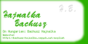 hajnalka bachusz business card